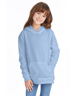 Hanes Youth Hooded Sweatshirt P473 | Light Blue - Front