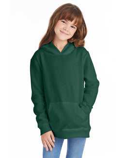 Hanes Youth Hooded Sweatshirt P473 | Deep Forest - Front