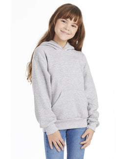 Hanes Youth Hooded Sweatshirt P473 | Light Steel - Front