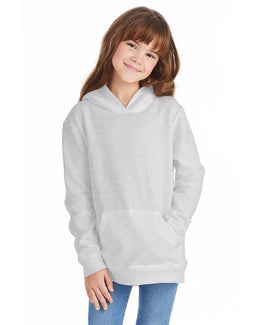 Hanes Youth Hooded Sweatshirt P473 | Ash - Front