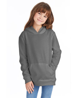 Hanes Youth Hooded Sweatshirt P473 | Smoke Gray - Front