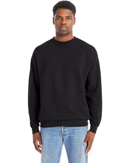 Hanes Perfect Sweats Crewneck Sweatshirt RS160 | Black - Front
