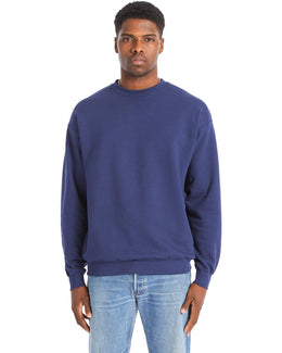 Hanes Perfect Sweats Crewneck Sweatshirt RS160 | Navy - Front