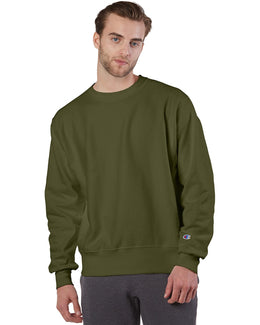 Champion Reverse Weave Crewneck Sweatshirt S1049 | Fresh Olive - Front