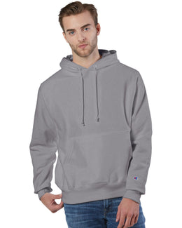 Champion Reverse Weave Hooded Sweatshirt S1051 | Stone Gray - Front