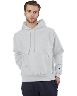 Champion Reverse Weave Hooded Sweatshirt S1051 | Silver Gray - Front