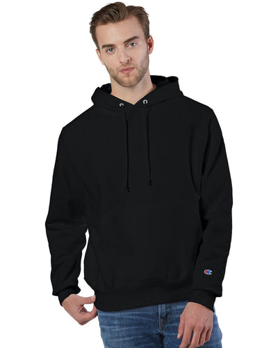 Champion Reverse Weave Hooded Sweatshirt S1051 | Black - Front