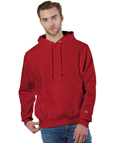 Champion Reverse Weave Hooded Sweatshirt S1051 | Scarlet - Front