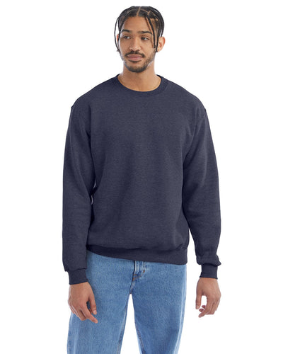Champion EcoSmart Crewneck Sweatshirt S600 | Navy Heather - Front