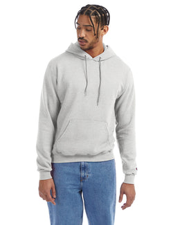 Champion EcoSmart Hooded Sweatshirt S700 | Silver Grey - Front
