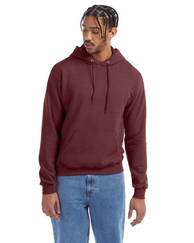 Champion EcoSmart Hooded Sweatshirt S700 | Maroon Heather - Front