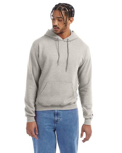 Champion EcoSmart Hooded Sweatshirt S700 | Oatmeal Heather - Front