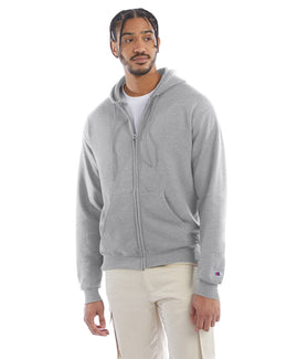 Champion EcoSmart Full-Zip Hoodie S800 | Light Steel - Front