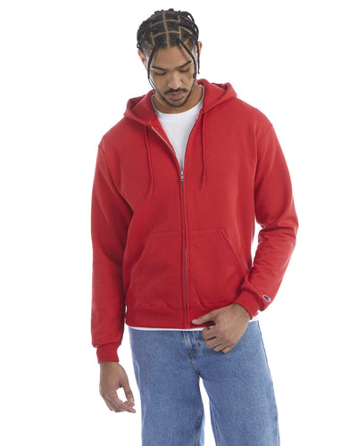 Champion EcoSmart Full-Zip Hoodie S800 | Scarlet - Front
