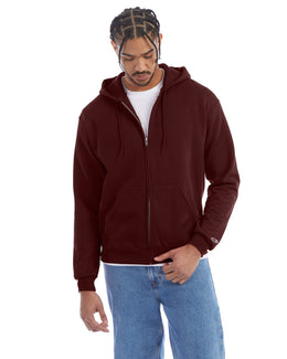 Champion EcoSmart Full-Zip Hoodie S800 | Maroon - Front