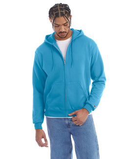 Champion EcoSmart Full-Zip Hoodie S800 | Blue Lagoon - Front