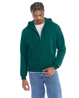 Champion EcoSmart Full-Zip Hoodie S800 | Emerald Green - Front