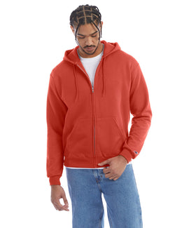 Champion EcoSmart Full-Zip Hoodie S800 | Red River Clay - Front