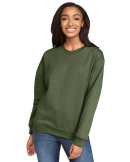 Gildan Softstyle Fleece Crewneck Sweatshirt SF000 | Military Green - Front