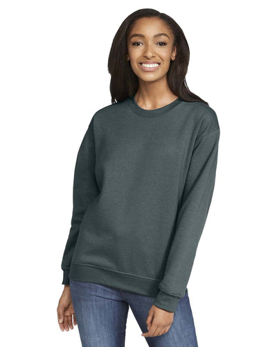 Gildan Softstyle Fleece Crewneck Sweatshirt SF000 | Dark Heather - Front