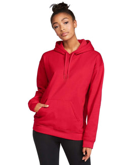Gildan Softstyle Fleece Pullover Hooded Sweatshirt SF500 | Red - Front