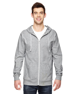 Fruit of the Loom Sofspun 100% Cotton Full-Zip Hoodie SF60R | Athletic Heather - Front