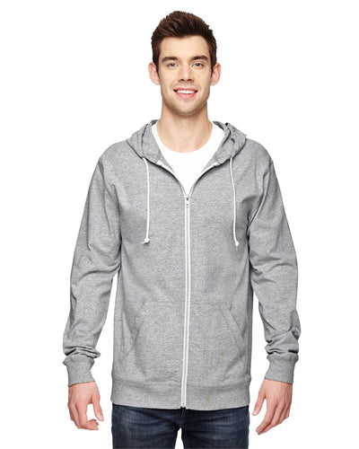 Fruit of the Loom Sofspun 100% Cotton Full-Zip Hoodie SF60R | Athletic Heather - Front