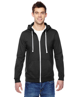 Fruit of the Loom Sofspun 100% Cotton Full-Zip Hoodie SF60R | Black - Front