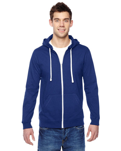 Fruit of the Loom Sofspun 100% Cotton Full-Zip Hoodie SF60R | Admiral Blue - Front