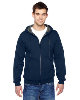 Fruit of the Loom Sofspun Full-Zip Hooded Sweatshirt SF73R | J Navy - Front
