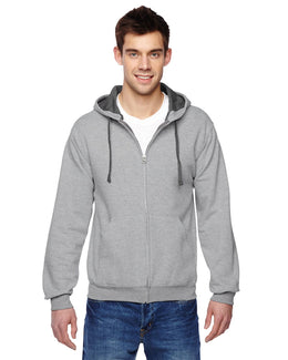 Fruit of the Loom Sofspun Full-Zip Hooded Sweatshirt SF73R | Athletic Heather - Front