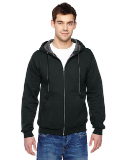 Fruit of the Loom Sofspun Full-Zip Hooded Sweatshirt SF73R | Black - Front