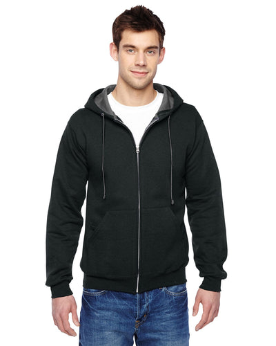 Fruit of the Loom Sofspun Full-Zip Hooded Sweatshirt SF73R | Black - Front