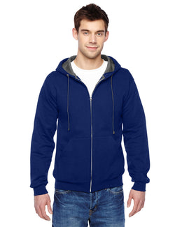 Fruit of the Loom Sofspun Full-Zip Hooded Sweatshirt SF73R | Admiral Blue - Front