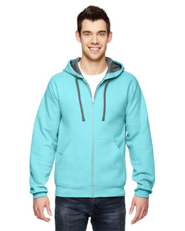 Fruit of the Loom Sofspun Full-Zip Hooded Sweatshirt SF73R | Scuba Blue - Front