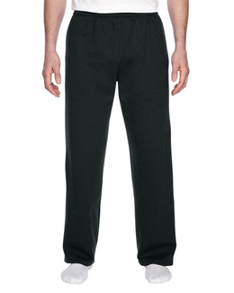 Fruit of the Loom Sofspun Open-Bottom Sweatpants SF74R | Black - Front