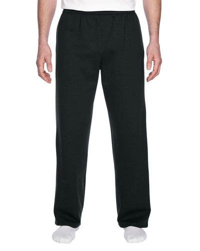 Fruit of the Loom Sofspun Open-Bottom Sweatpants SF74R | Black - Front