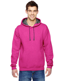 Fruit of the Loom Sofspun Hooded Sweatshirt SF76R | Cyber Pink - Front