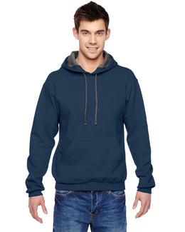 Fruit of the Loom Sofspun Hooded Sweatshirt SF76R | J Navy - Front