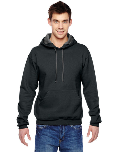 Fruit of the Loom Sofspun Hooded Sweatshirt SF76R | Black - Front