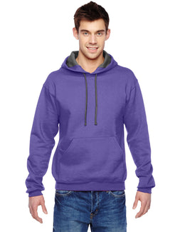 Fruit of the Loom Sofspun Hooded Sweatshirt SF76R | Purple - Front