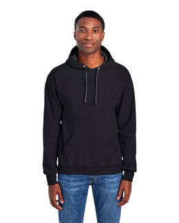 Fruit of the Loom Sofspun Hooded Sweatshirt SF76R | Black Heather - Front