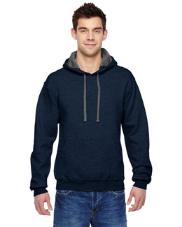 Fruit of the Loom Sofspun Hooded Sweatshirt SF76R | Indigo Heather - Front