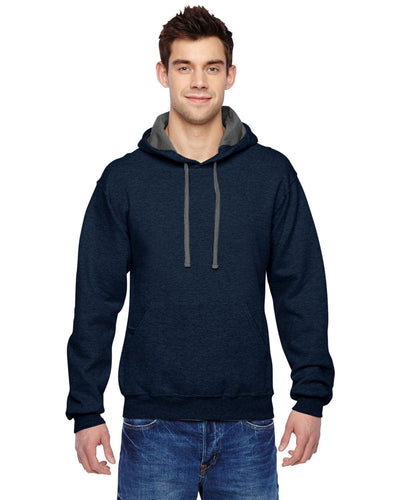 Fruit of the Loom Sofspun Hooded Sweatshirt SF76R | Indigo Heather - Front