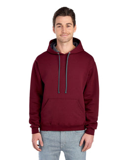 Fruit of the Loom Sofspun Hooded Sweatshirt SF76R | Maroon - Front