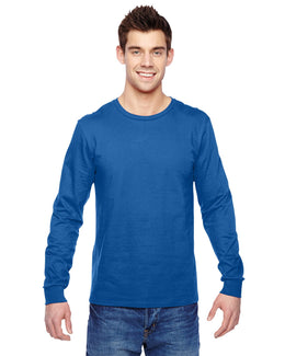 Fruit of the Loom 100% Sofspun Cotton Long Sleeve T-Shirt SFLR | Royal - Front