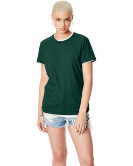 Hanes Ladies Classic Fit Tee SL04 | Deep Forest - Front