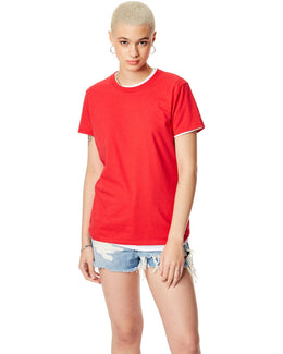 Hanes Ladies Classic Fit Tee SL04 | Deep Red - Front