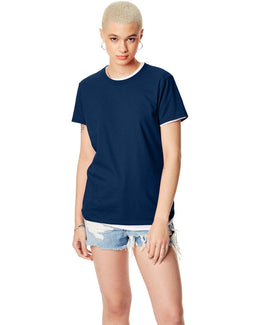 Hanes Ladies Classic Fit Tee SL04 | Navy - Front