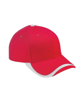 Big Accessories Sport Wave Baseball Cap SWTB | Red/ White - Front